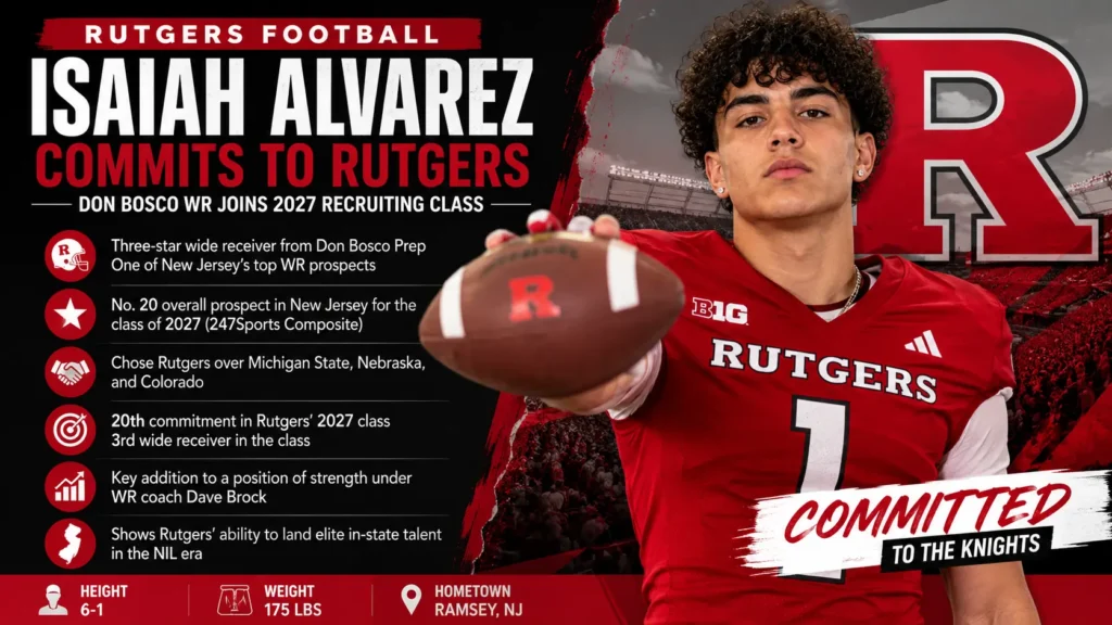 Rutgers football Isaiah Alvarez commitment